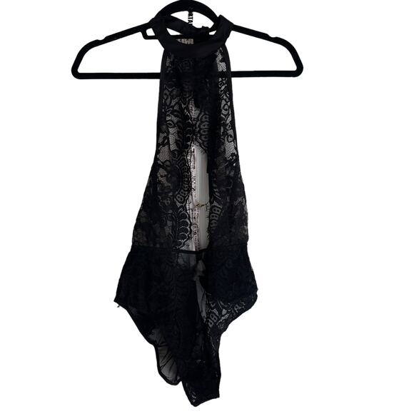 House of CB London Alcy Halter Bodysuit One Piece Black Women's Size M NWT - Picture 3 of 6